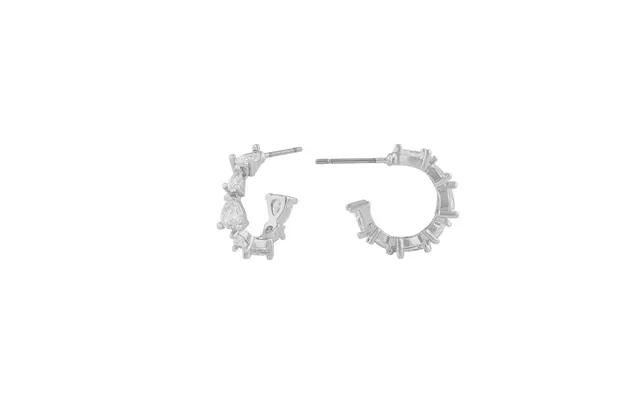 Twist of sweden ashley small oval earring silver clear one size product image