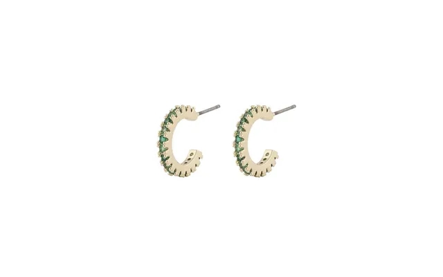 Snö Of Sweden Clarissa Small Oval Earring Gold Mix Green product image