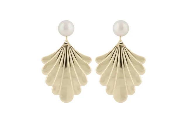 Snö Of Sweden Lydia Big Pearl Pendant Earring Gold White Onesize product image