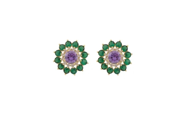 Snö Of Sweden Wiz Big Earrings Gold Mix Green 22 Mm product image