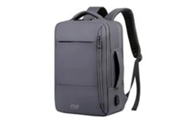 Chill backpack 17 polyurethane protein leather vegan 900d polyester recycled pet recycled plastic gray product image