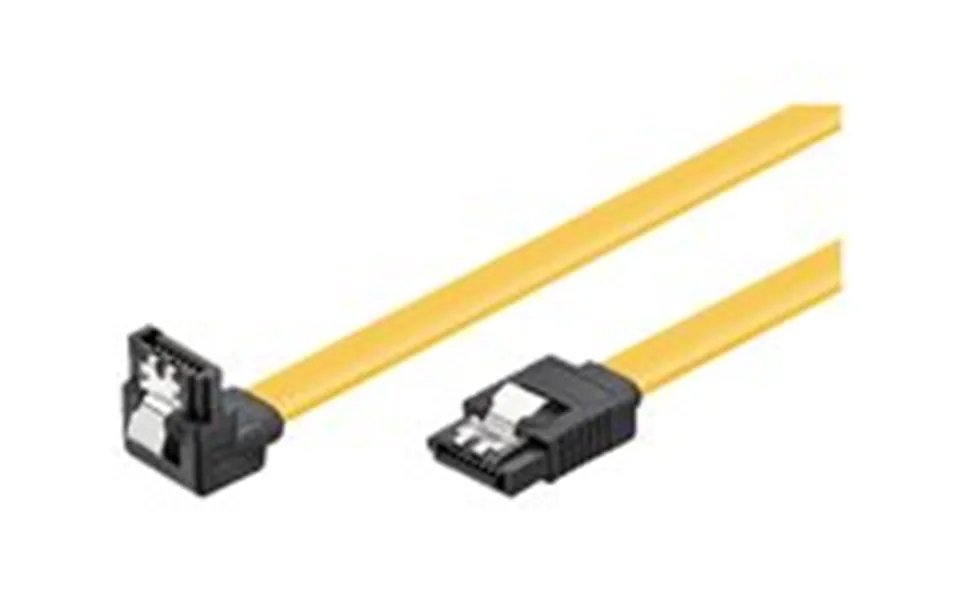 Goobay sata iii cable 0,3 m yellow angled fuse