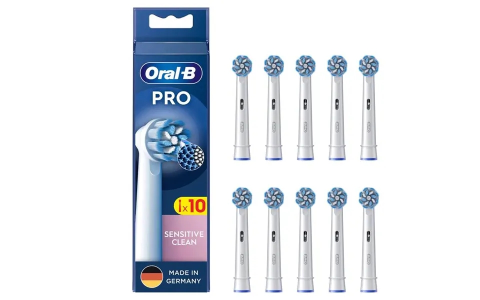 Oral-b Pro Sensitive Clean Brush Tips Hvid - 10 Stk. Ekstra Tandbørstehoveder