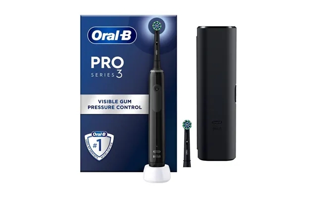 Oral-b - Pro3 Black Extra Ca Børste Hoved Rejseetui product image