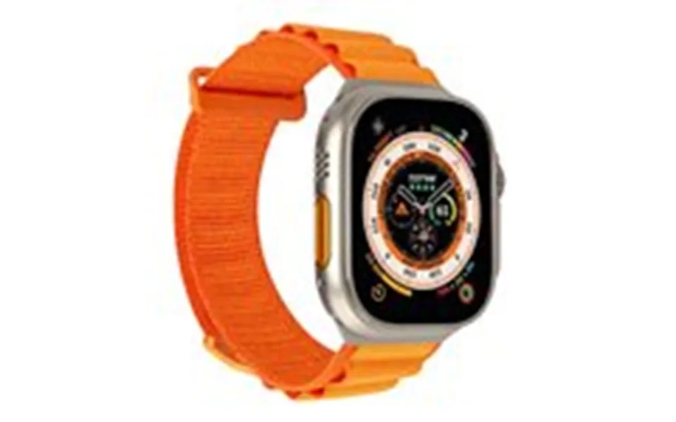 Puro Visningsløkke Smart Watch Orange Rustfrit Stålkrog Nylonstof