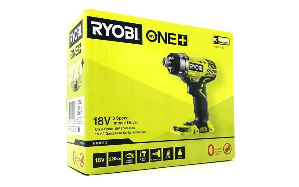 Ryobi one r18id3-0 impact drill without battery nothing battery 1 4 unbrakosokkel