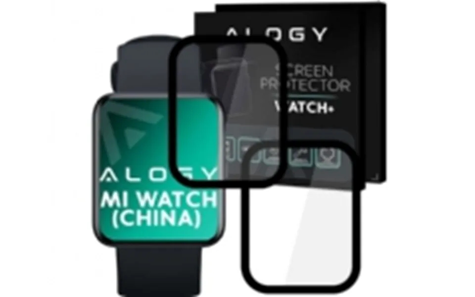 Alogy alogy alogy full glue 2x flexible 3d glass to xiaomi mi watch china version black universal