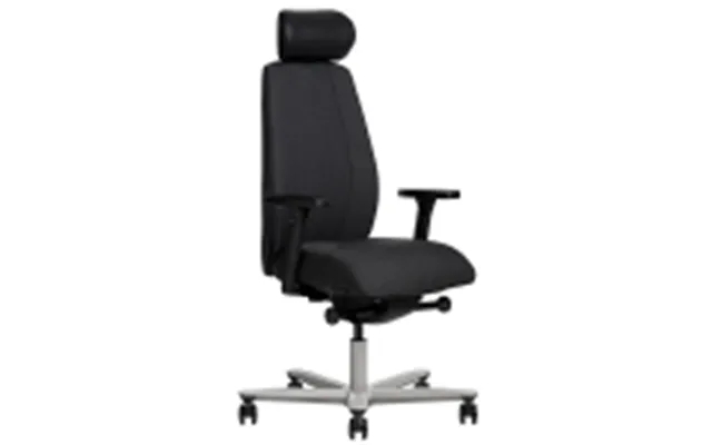 Dna office gray-black with aluminum gray undercarriage - headrest. Delivered unmounted product image