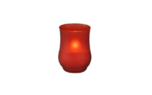 Lysbowle burning 40 hours frosted red glas - 9 paragraph. product image