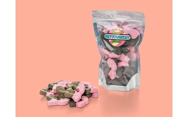 Freeze-dried candy - raspberries licorice skull product image