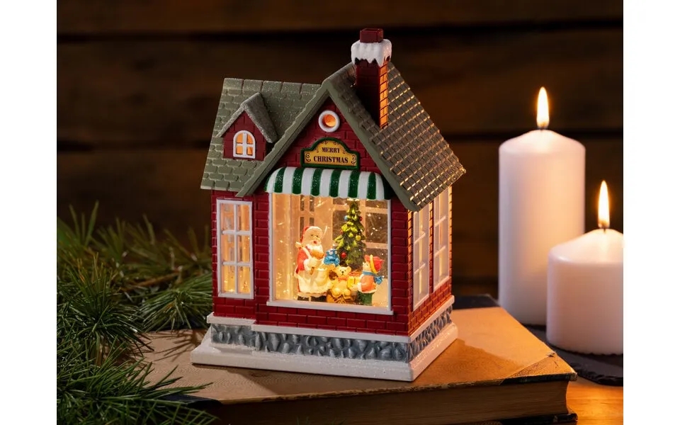 Lysende Julepynt Med Glimmer - Julemandens Hus