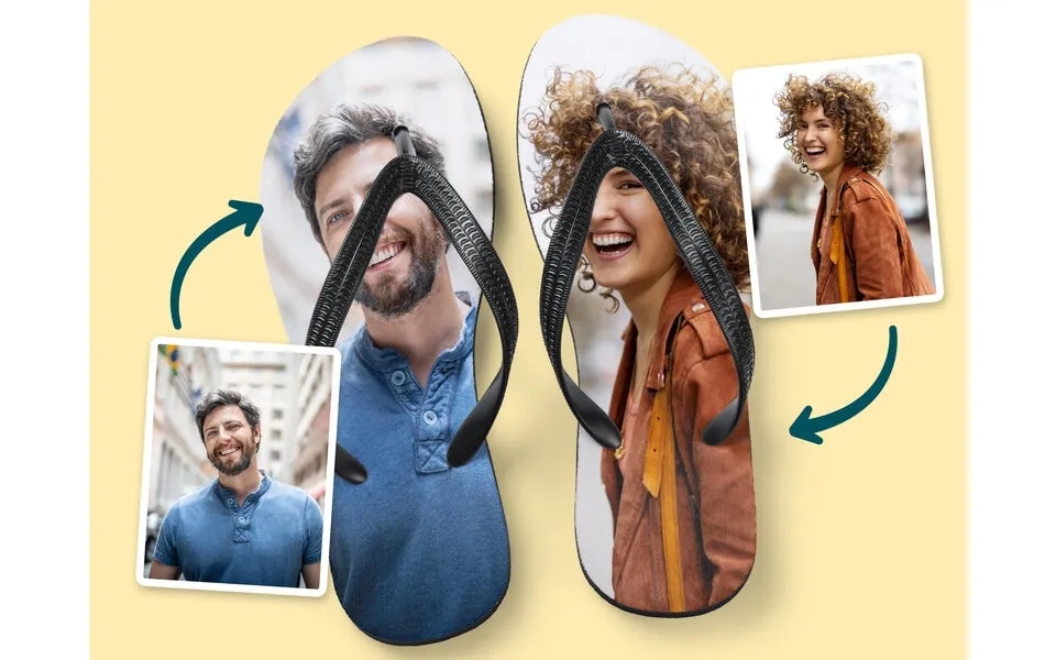 Personal flip flops with pictures