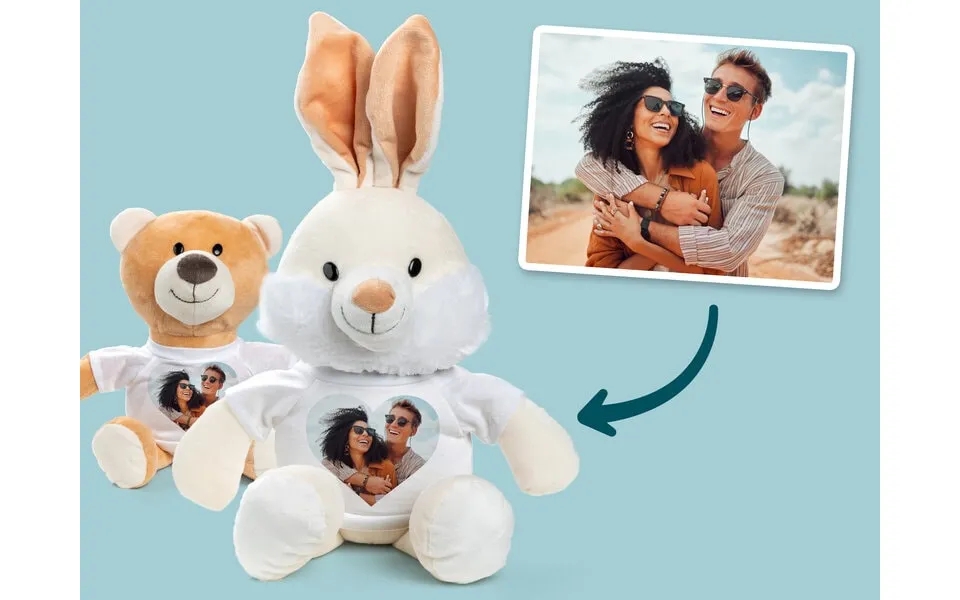 Personally cuddly toys with picture - heart