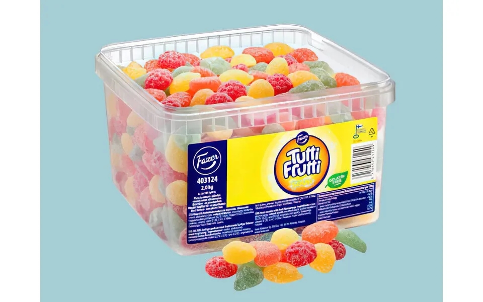 Tutti Frutti Sour Bland-selv Slik I Kasser 2 Kg