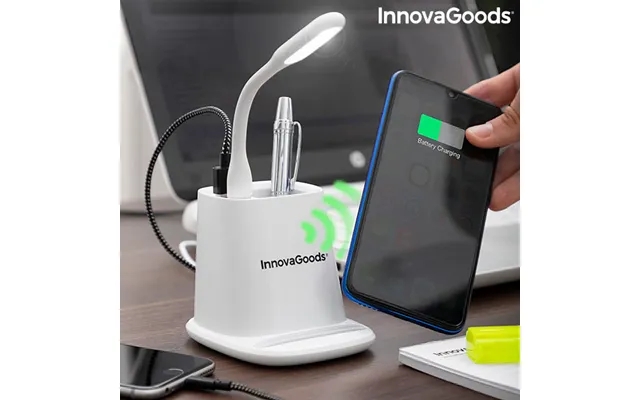 5-I-1 wireless charger with organizer tripod past, the laws usb led light desking innovagoods product image