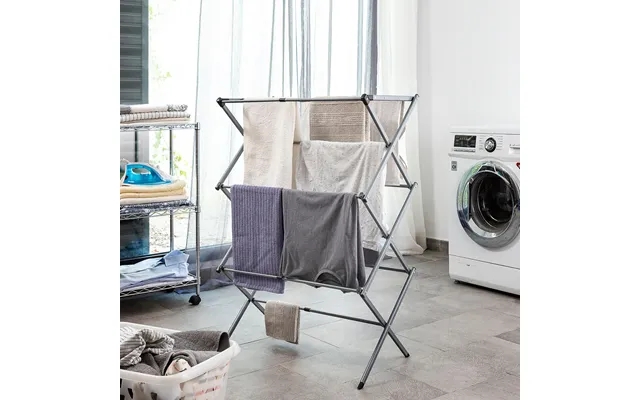 Foldable past, the laws forlængelig clothes line in metal with 3 heights cloxy innovagoods 11 rods product image