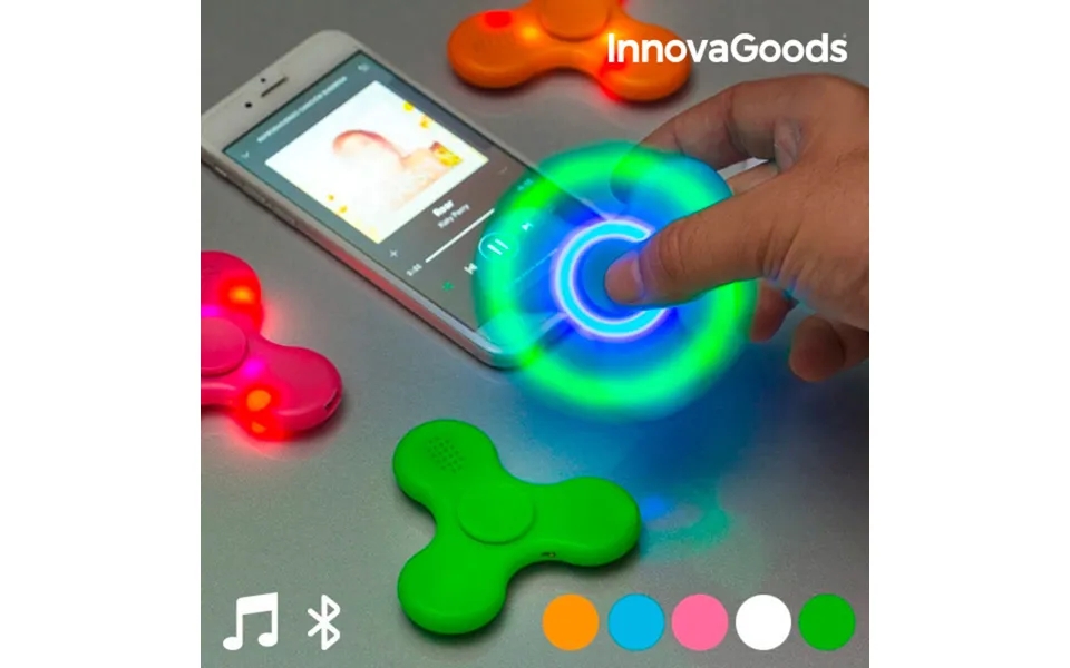 Innovagoods Led Spinner Med Højttaler Og Bluetooth