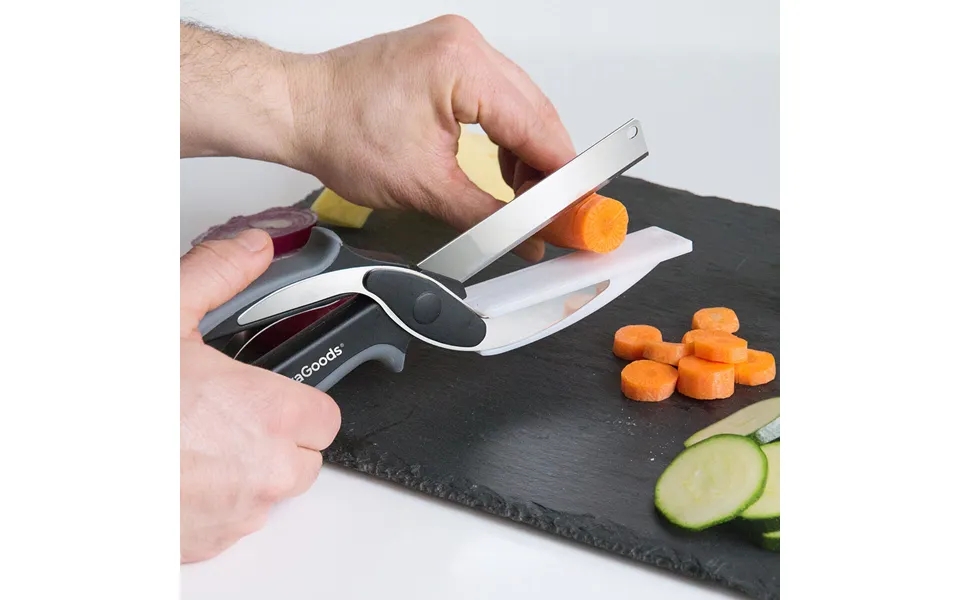 Køkken Kniv-saks Med Integreret Mini Skærebræt Scible Innovagoods