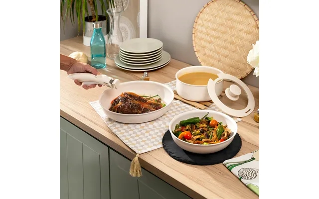 Set with frying pans with removably handle past, the laws layer passport innovagoods 5 parts product image