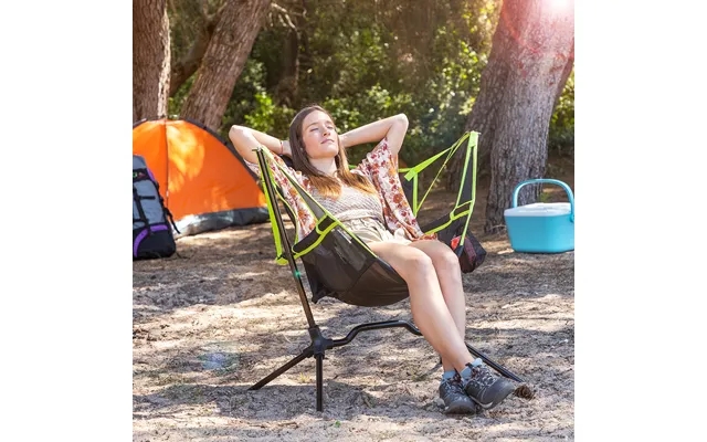 Collapsible camping chair with swing kamprock innovagoods product image