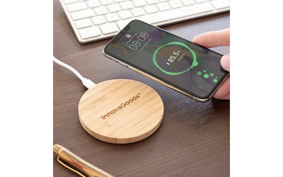 Wireless Charger In Bamboo Wirber Innovagoods