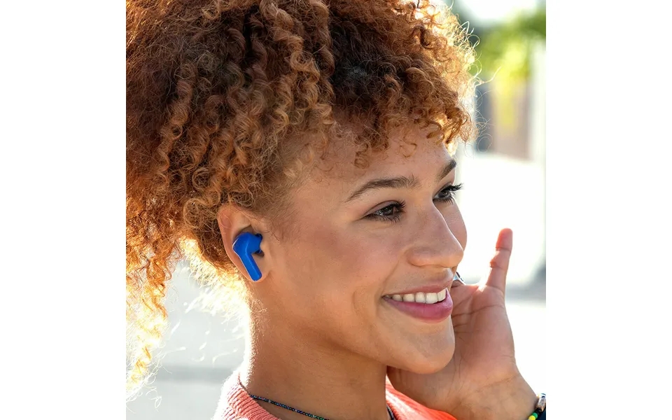 Wireless headphones with cover to charging blue innovagoods