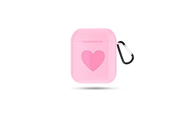 Airpods 1 2 heartbeat storage bag etui - lyserød product image
