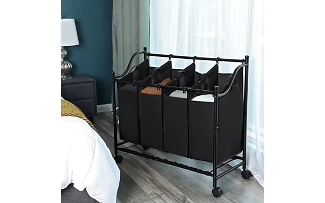 Laundry basket with 4 space black product image