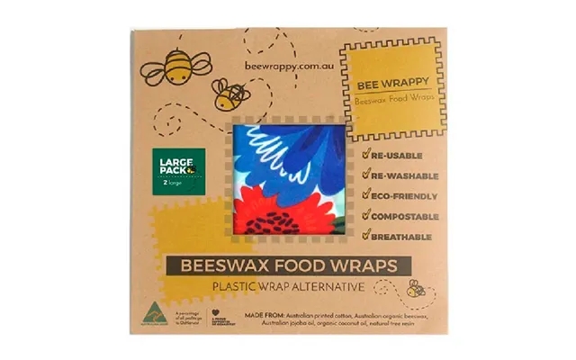 Beeswax food wraps 2 x large 1 pk product image