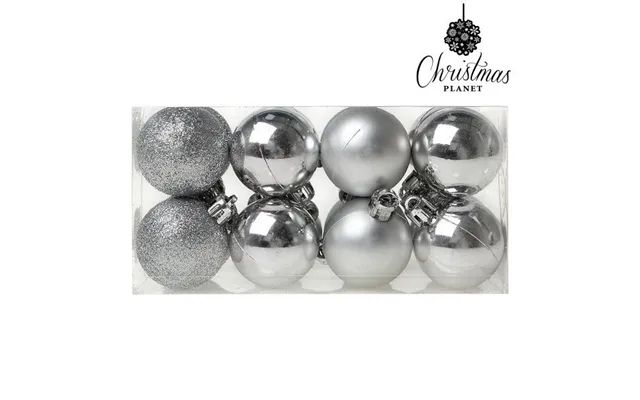 Christmas balls christmas planet 6868 4 cm 16 bullets silver product image