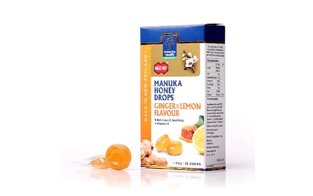 Manuka Honning Drops Ginger & Lemon 65 G product image