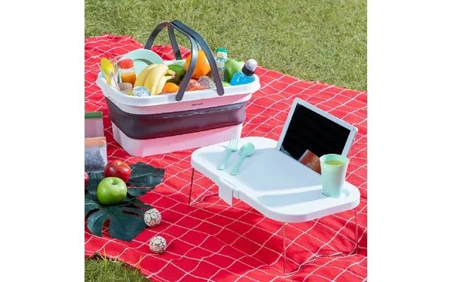 Collapsible picnic basket with tray table pickning innovagoods product image