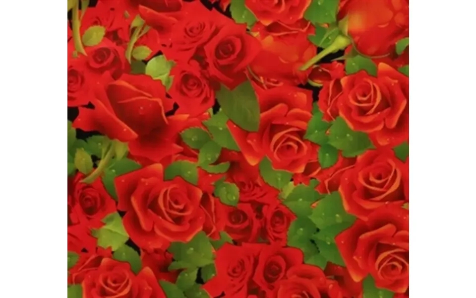 Oilcloth 10 m roll - red roses