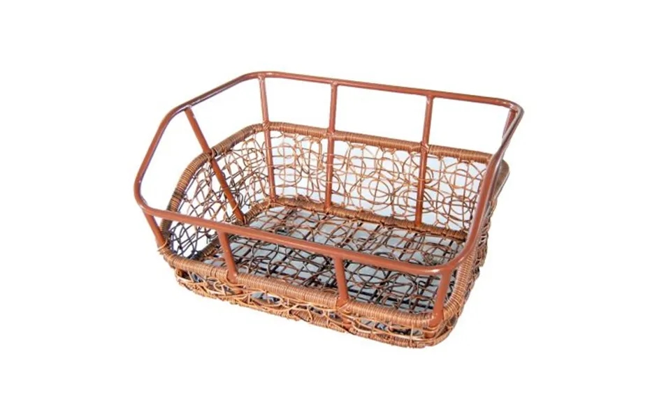 Bicycle basket lining nest brown with dyed brown alu top m bracket