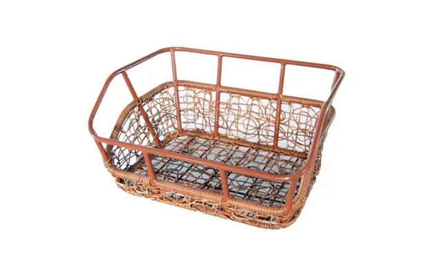Bicycle basket lining nest brown with dyed brown alu top m bracket product image