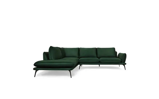 Portimao corner sofa - dark green velours product image