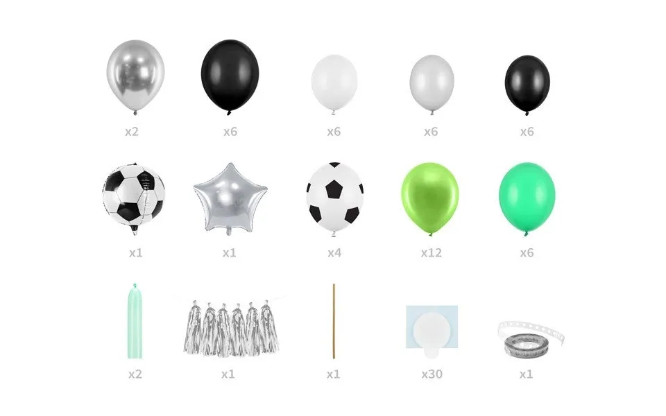Ballon Dekorationssæt Med Fodbold Tema
