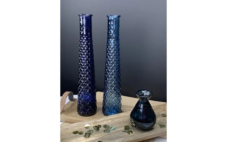 Blå Vase - 31 Cm