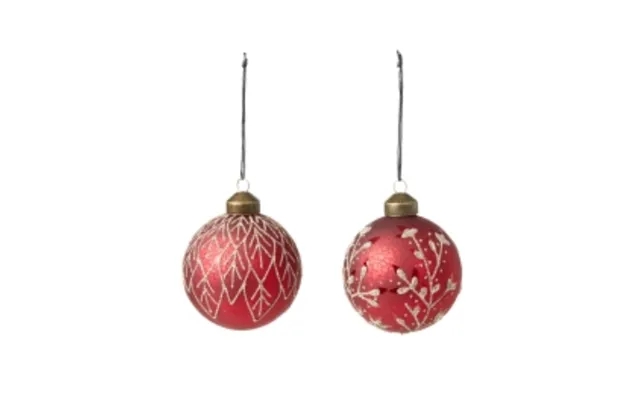 Christmas balls in glass - red product image