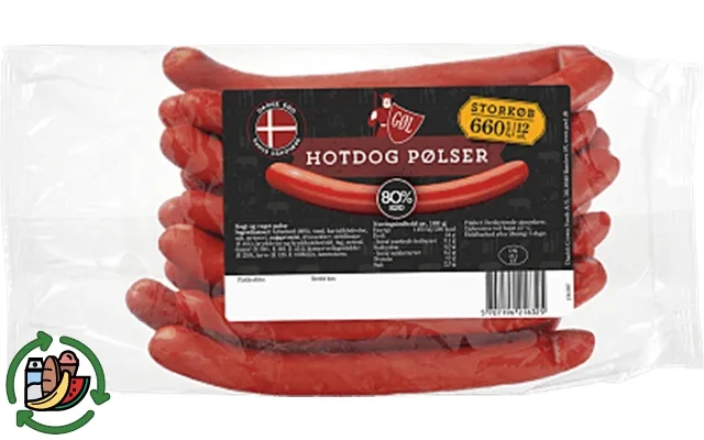 Hot dog sausages gøl product image