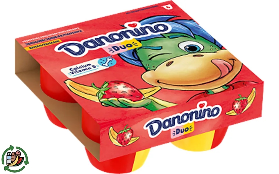 Jordbær Banan Danonino Duo