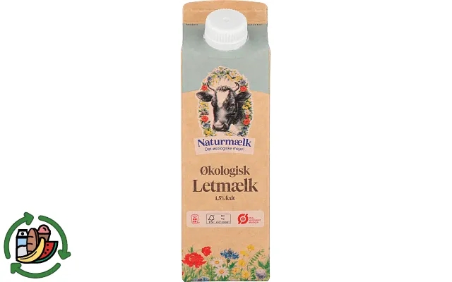 Eco semi- natural milk product image