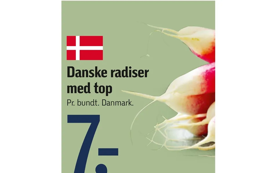 Danish radishes with top