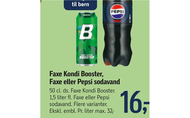 Faxe Kondi Booster, Faxe Eller Pepsi Sodavand product image