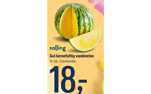 Yellow kernefattig watermelon product image