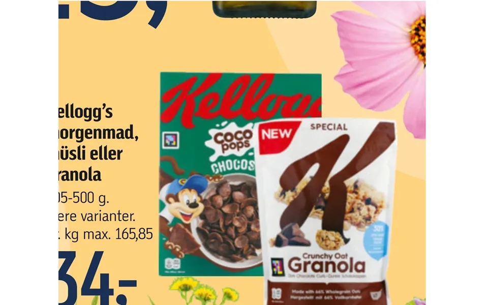 Kellogg’p breakfast, musli or granola