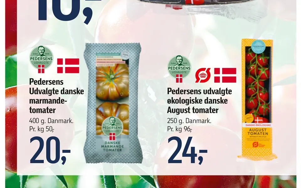 Pedersen selected organic danish august tomatoes pedersen selected danish marmandetomater