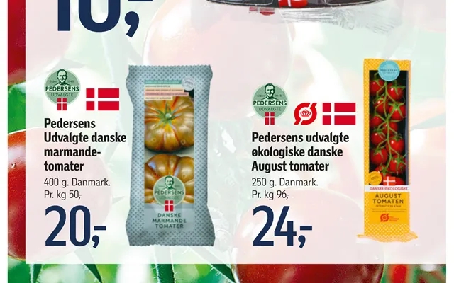 Pedersen selected organic danish august tomatoes pedersen selected danish marmandetomater product image