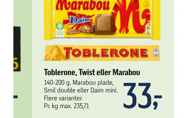 Toblerone, twist or marabou product image