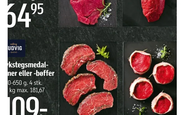Tykstegsmedaljoner or - steaks product image